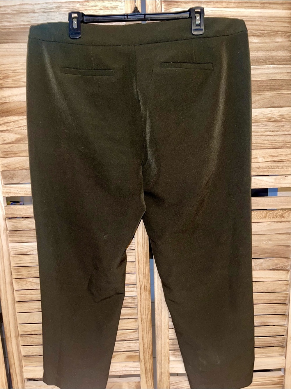 Nine Eight New York Size 16 Dark Olive Brown Straight Leg Career Pants Fall Chic - Picture 4 of 11